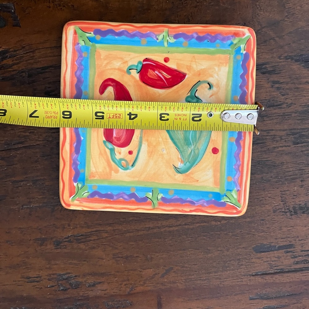 Clay Art Chili Pepper Ceramic Trivet Dish Southwest Decor Vintage - Picture 5 of 7